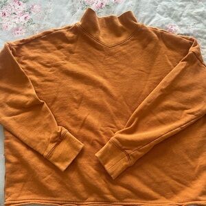 Madewell Men's Turtleneck Sweater in Warm Orange